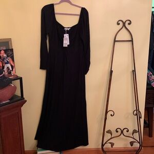Boden black maxi dress NWT